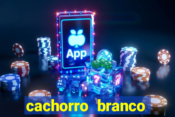 cachorro branco desenho animado